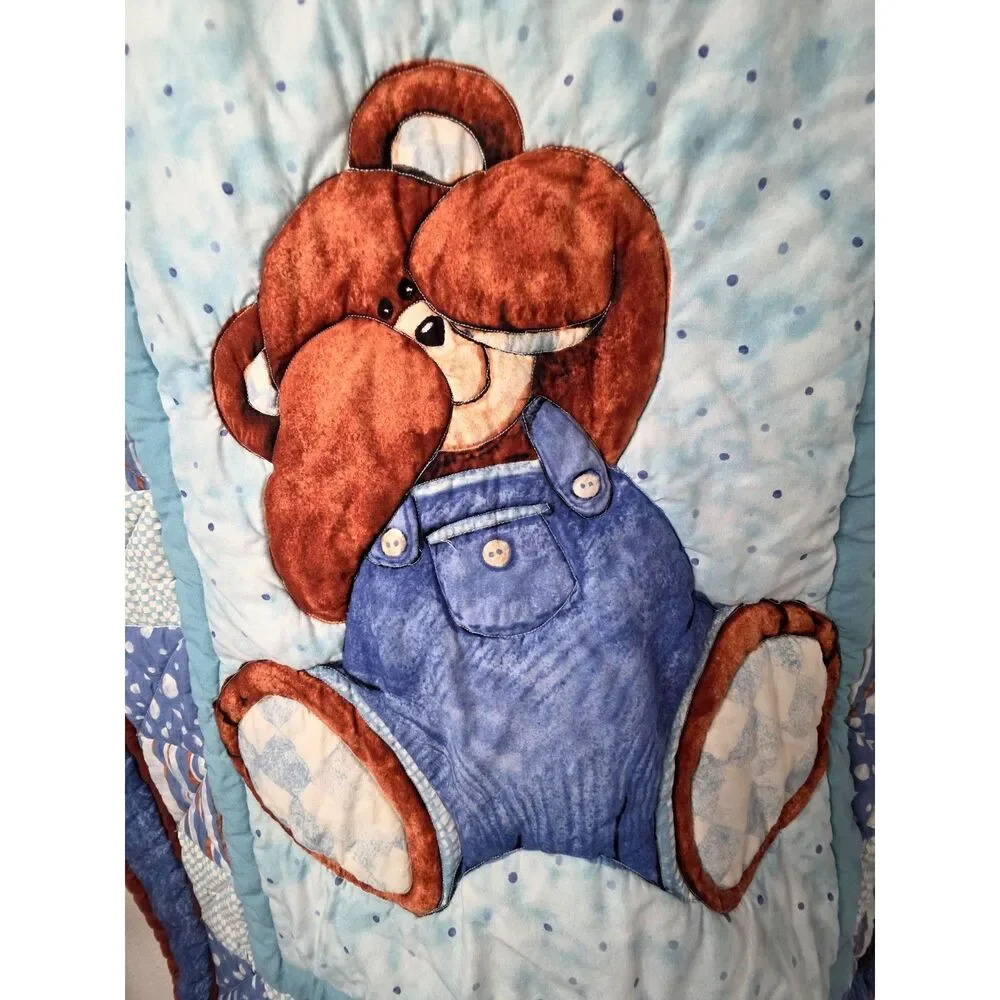 Teddy Bear Quilt Baby Blanket Crib Comforter